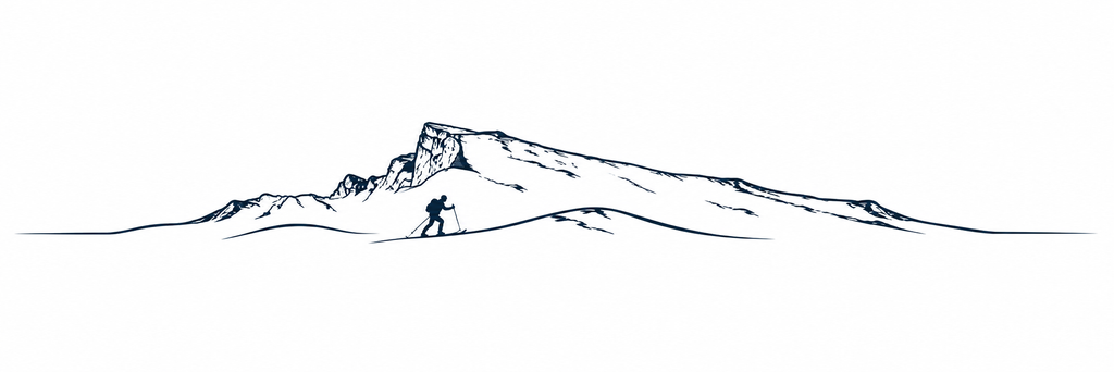 wide minimalist monochrome line art landscape illu